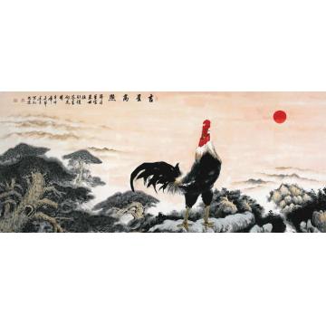 杨建臣国画花鸟吉星高照字画之家