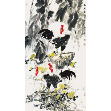 杨建臣国画花鸟三英图字画之家