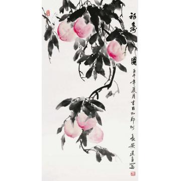 杨建臣国画花鸟福寿图字画之家