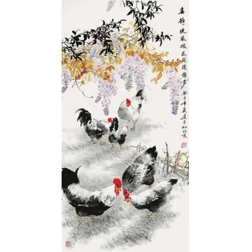 杨建臣国画花鸟春静花间字画之家