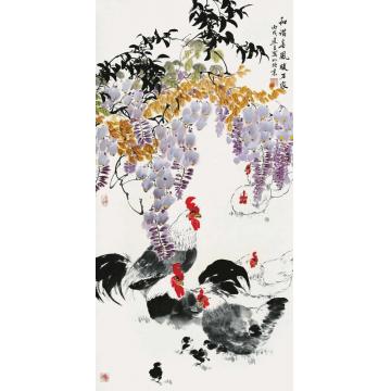 杨建臣国画花鸟和谐春风暖万家字画之家