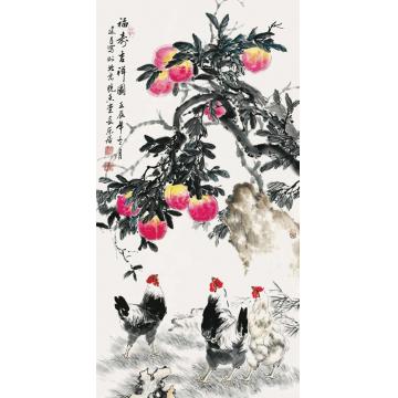 杨建臣国画花鸟福寿吉祥图字画之家