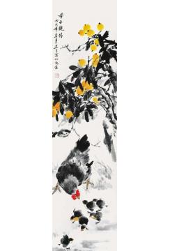 杨建臣国画花鸟母子亲情字画之家