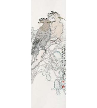 王奇寅国画花鸟日映岚光轻锁翠字画之家