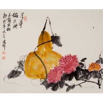 张晖国画花鸟月华偏共映字画之家