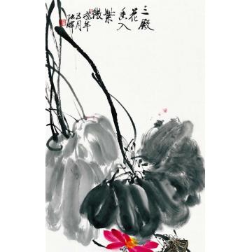 张晖国画花鸟三殿花香入紫薇字画之家