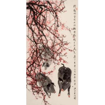 张晖国画动物野鹤闲云 何非法相字画之家
