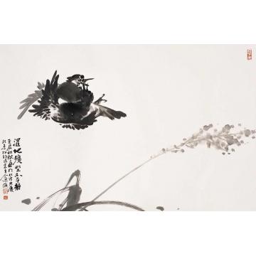 周逢俊国画花鸟湿地旷野不平静字画之家
