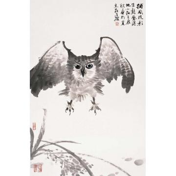 周逢俊国画花鸟捕风掠影字画之家