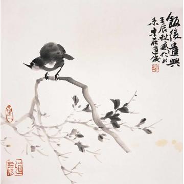 周逢俊国画花鸟饭后遣兴字画之家