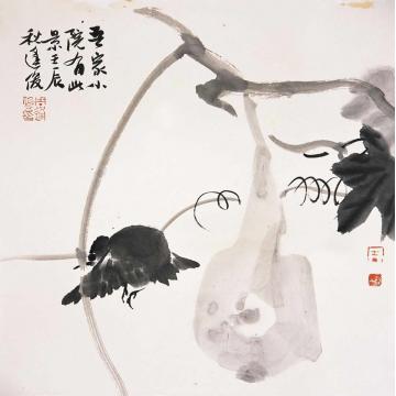 周逢俊国画花鸟吾家小院有此景字画之家