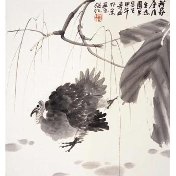 周逢俊国画花鸟我家屋后字画之家