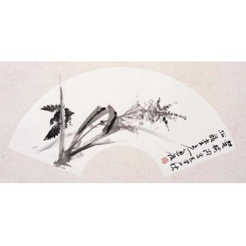 周逢俊国画花鸟扇面小品003字画之家