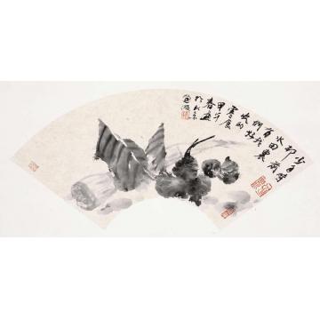 周逢俊国画花鸟扇面小品007字画之家