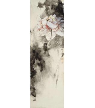 吴文莉国画花鸟水墨荷花005字画之家