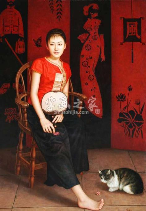 油画家姜迎久字画之家