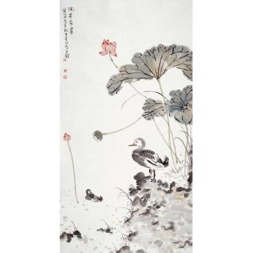 李孝萱国画花鸟烟霏荷露001字画之家