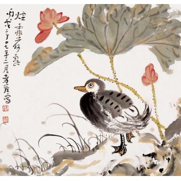 李孝萱国画花鸟烟霏荷露002字画之家
