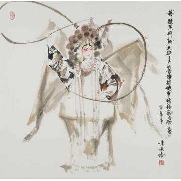 李文培国画人物穆桂英002字画之家