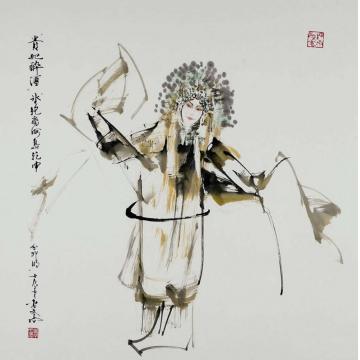 李文培国画人物杨贵妃001字画之家