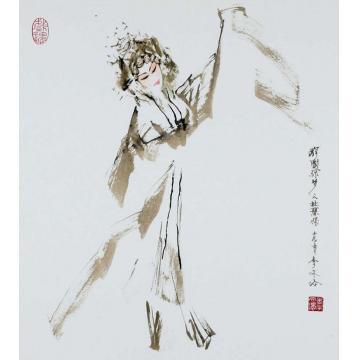 李文培国画人物杜丽娘002字画之家