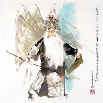 李文培国画人物黄忠字画之家