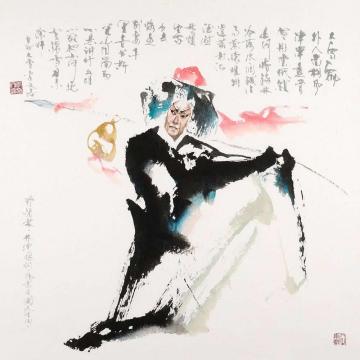 李文培国画人物林冲001字画之家