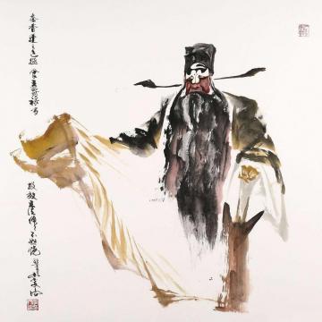 李文培国画人物包拯002字画之家