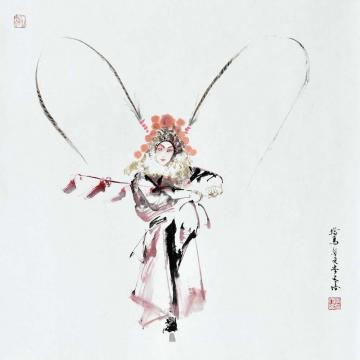 李文培国画人物杨八姐字画之家