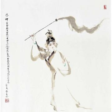 李文培国画人物洛神002字画之家