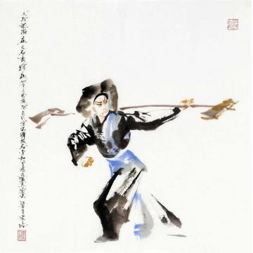 李文培国画人物石秀字画之家