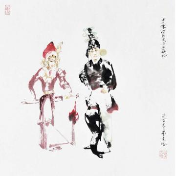 李文培国画人物何玉凤与包成功字画之家