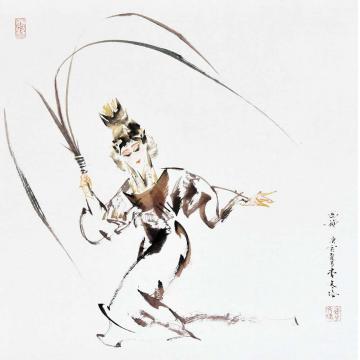 李文培国画人物西施001字画之家