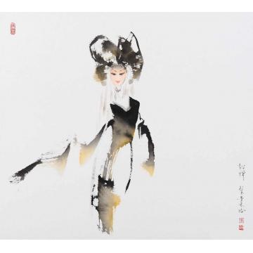 李文培国画人物貂蝉字画之家