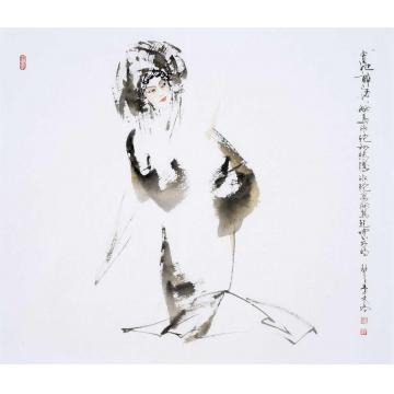 李文培国画人物杨贵妃字画之家