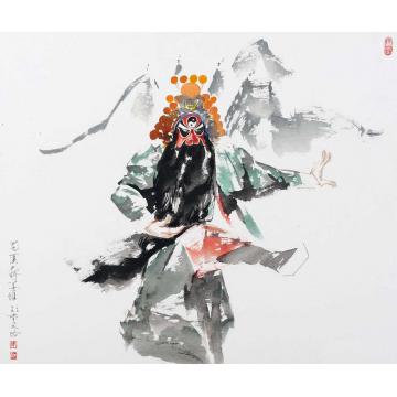 李文培国画人物姜维001字画之家