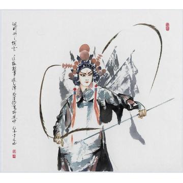 李文培国画人物赵云003字画之家