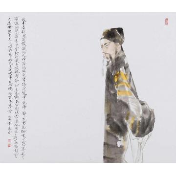 李文培国画人物诸葛亮001字画之家