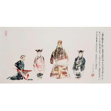 李文培国画人物空城计字画之家