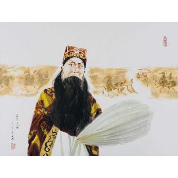 李文培国画人物诸葛亮002字画之家