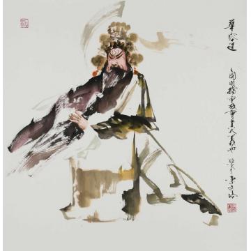 李文培国画人物关羽字画之家