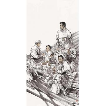 刘大为国画人物工地组画之二字画之家