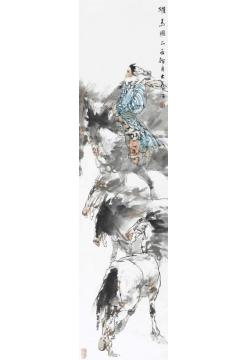 刘大为国画人物牧歌四条屏字画之家
