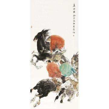 刘大为国画人物马球图字画之家