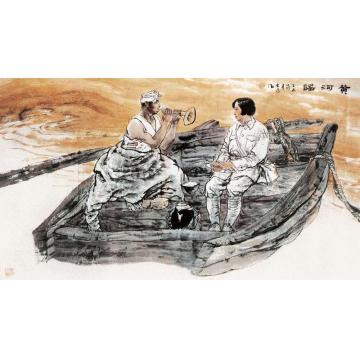 刘大为国画人物黄河谣字画之家
