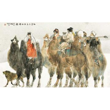 刘大为国画人物帕米尔高原的婚礼字画之家