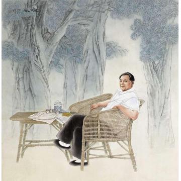 刘大为国画人物晚风字画之家
