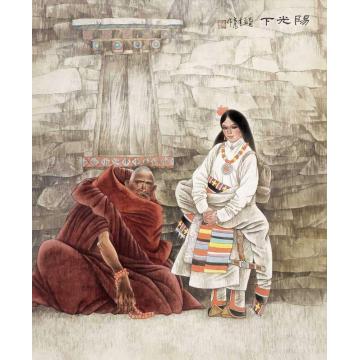 刘大为国画人物阳光下字画之家