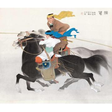 刘大为国画人物雏鹰字画之家