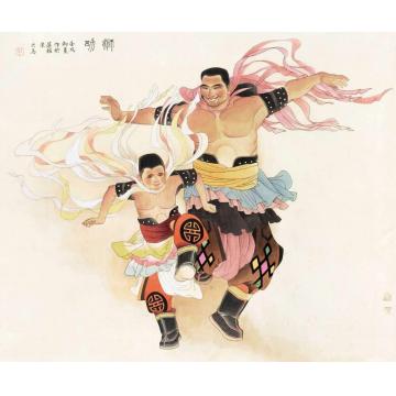 刘大为国画人物幼狮字画之家